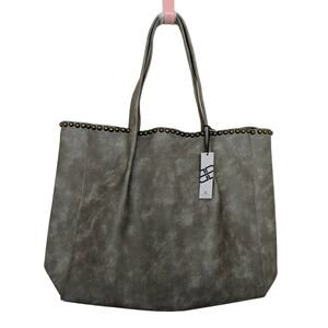 B-Low the Belt Gray Studded Tote - Size O/S - NWT
